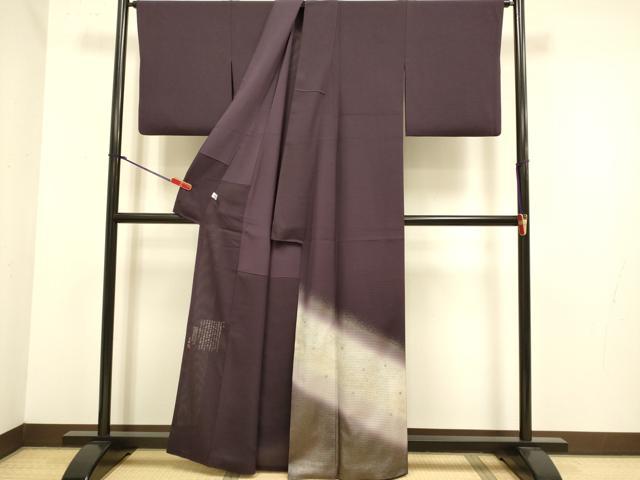 平和屋着物▽松尾光琳　訪問着　無双　絽袷　絽×絽　源氏香　銀彩　正絹　逸品　DABJ6539du