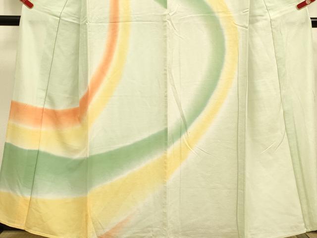 平和屋着物▽訪問着　単衣　流水文　暈し染め　正絹　逸品　DABJ6546du