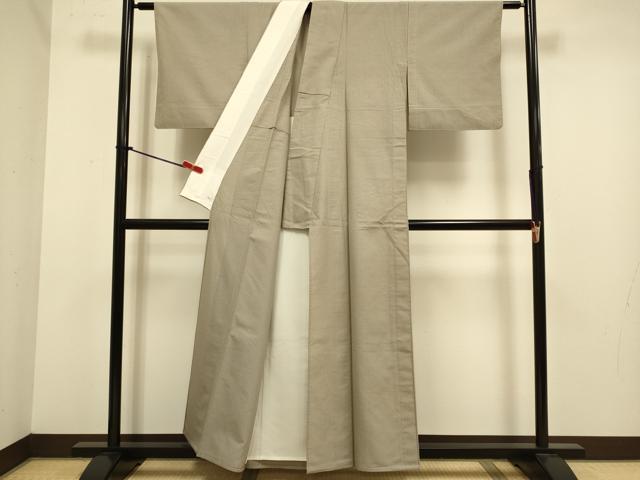 平和屋着物▽上質な小紋　単衣　縞　正絹　逸品　DABJ6556du