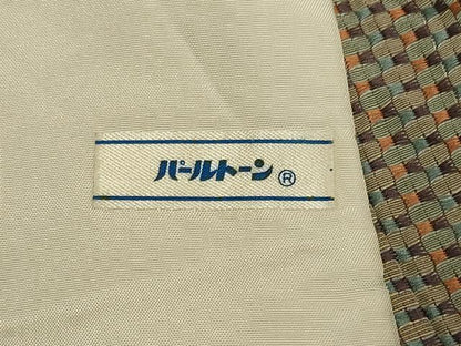 平和屋着物▽上質な小紋　単衣　縞　正絹　逸品　DABJ6556du