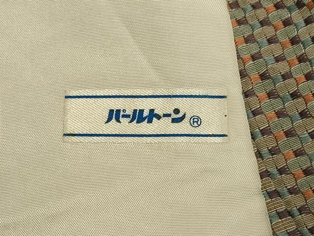 平和屋着物▽上質な小紋　単衣　縞　正絹　逸品　DABJ6556du