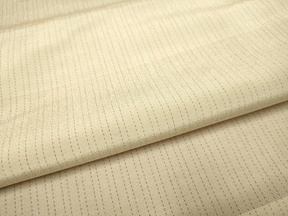 平和屋着物▽上質なお召　単衣　横段文　正絹　逸品　DABJ6561du