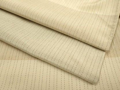 平和屋着物▽上質なお召　単衣　横段文　正絹　逸品　DABJ6561du