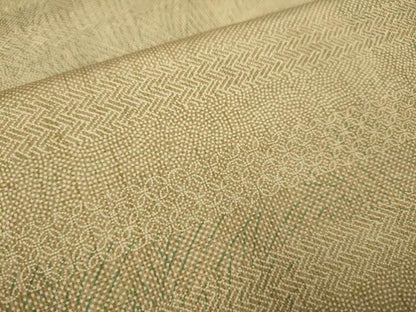 平和屋着物▽本場染大島紬　単衣　吉祥横段文　正絹　逸品　DABJ6567du