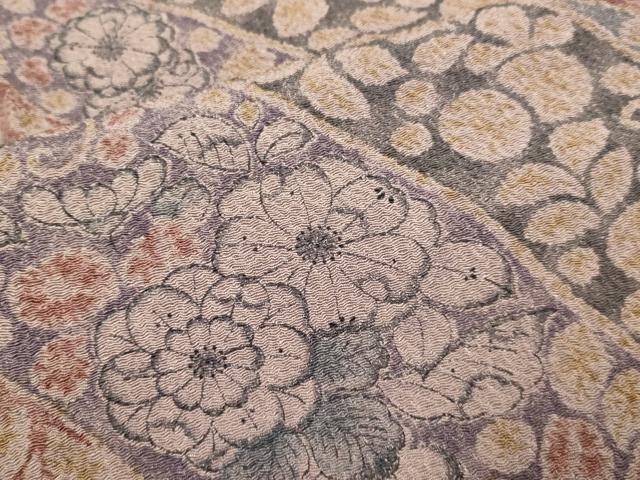 平和屋着物▽上質な小紋　単衣　辻が花　鬼しぼ縮緬　正絹　逸品　DABJ6569du