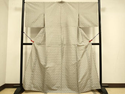 平和屋着物▽米沢　白根沢　涼風　単衣　綟子織　もじり織　燕　正絹　逸品　DABJ6579du