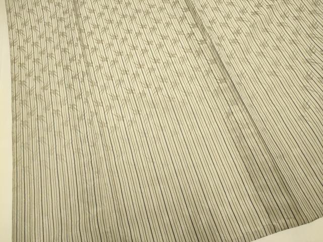 平和屋着物▽米沢　白根沢　涼風　単衣　綟子織　もじり織　燕　正絹　逸品　DABJ6579du