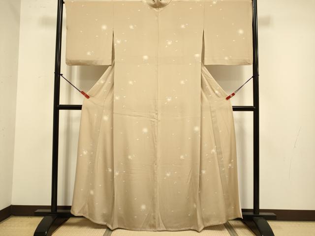 平和屋着物▽上質な小紋　単衣　貝合わせ文　蛍暈し　正絹　逸品　DABJ6617du