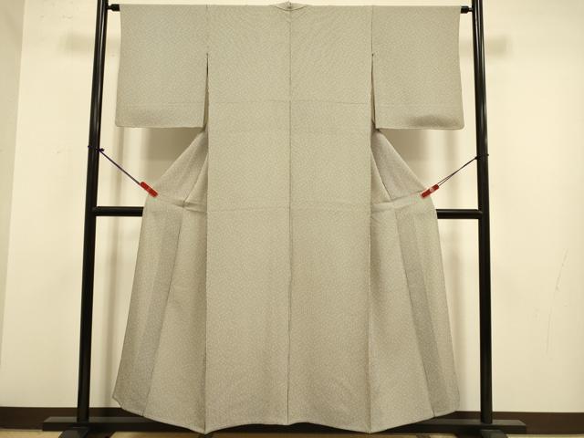 平和屋着物▽江戸小紋　単衣　竹縞　正絹　逸品　DABJ6634du