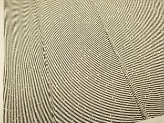 平和屋着物▽江戸小紋　単衣　竹縞　正絹　逸品　DABJ6634du