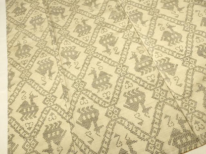 平和屋着物●上質な紬　有栖川文様　正絹　逸品　DABJ6700du