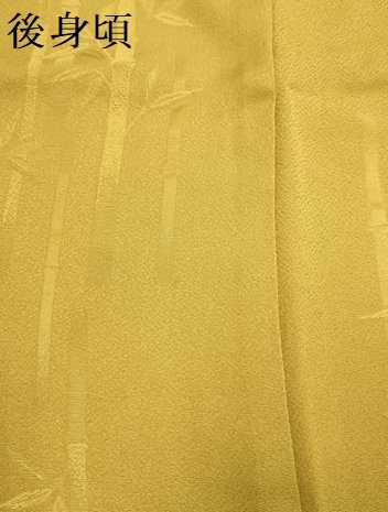 平和屋着物●上質な色無地　笹竹地紋　桑茶色　正絹　逸品　DABJ6708du