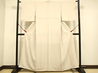 平和屋着物●上質な色無地　肌色　正絹　逸品　DABJ6712du