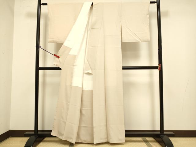 平和屋着物●上質な色無地　肌色　正絹　逸品　DABJ6712du