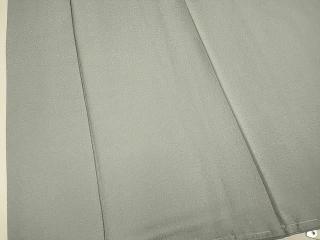 平和屋着物●上質な色無地　干割れ地紋　銀鼠色　正絹　逸品　DABJ6713du