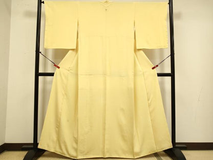 平和屋着物●上質な色無地　蜂蜜色　正絹　逸品　DABJ6721du