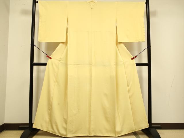平和屋着物●上質な色無地　蜂蜜色　正絹　逸品　DABJ6721du