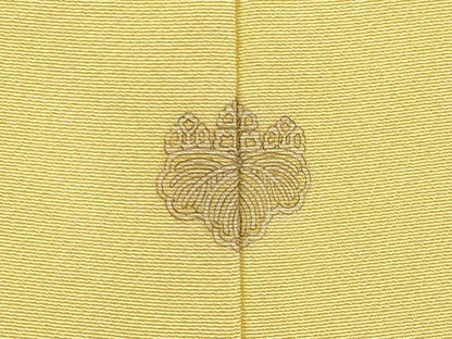 平和屋着物●上質な色無地　蜂蜜色　正絹　逸品　DABJ6721du