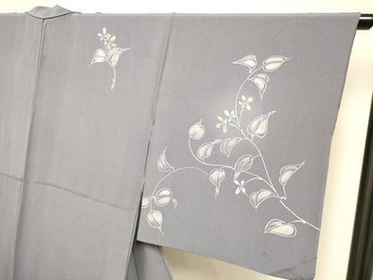 平和屋着物●訪問着　作家物　草花文　ろうけつ染め　正絹　逸品　DABJ6728du