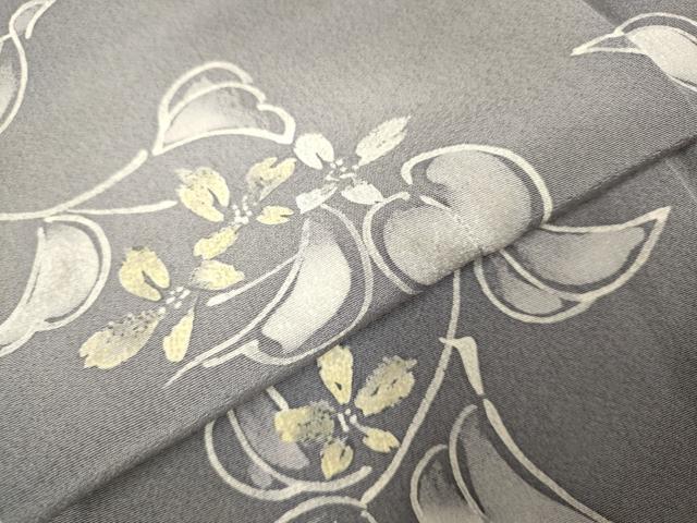 平和屋着物●訪問着　作家物　草花文　ろうけつ染め　正絹　逸品　DABJ6728du