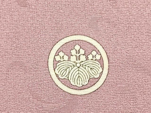 平和屋着物●上質な色無地　抽象文様　鴇浅葱色　正絹　逸品　DABJ6732du