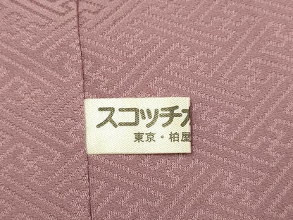 平和屋着物●上質な色無地　抽象文様　鴇浅葱色　正絹　逸品　DABJ6732du