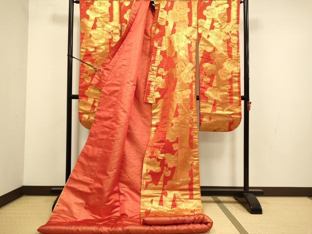 平和屋本店●色打掛　お引きずり　和装　婚礼　結婚式　花嫁　神社挙式　竹梅文　金糸　逸品　DABJ6770du