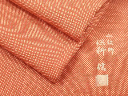平和屋着物●小紋師　保科信　江戸小紋　行儀　正絹　逸品　DABJ6909du