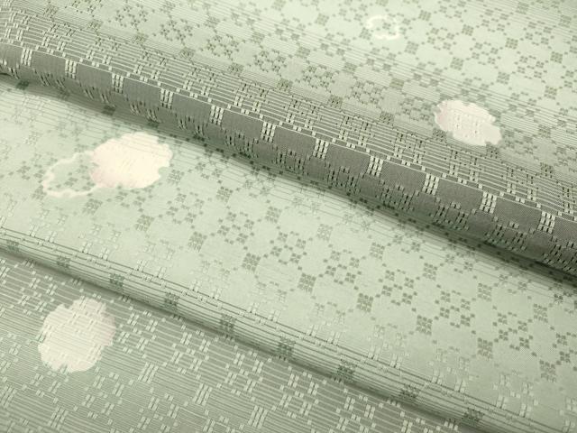 平和屋着物●上質な紬　花織　雪輪　正絹　逸品　DABJ6912du