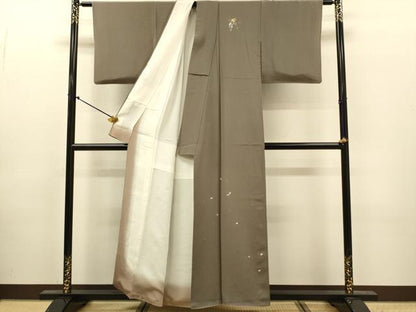 平和屋着物●訪問着　刺繍　舞桜文　金彩　正絹　逸品　DABJ6918du