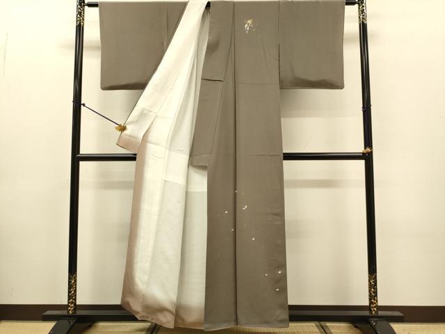 平和屋着物●訪問着　刺繍　舞桜文　金彩　正絹　逸品　DABJ6918du