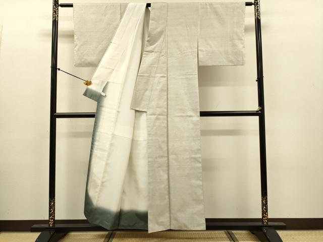 平和屋着物●絲藝苑　上島洋山　紬　霞文　ますいわ屋扱い　正絹　逸品　DABJ6920du