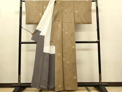 平和屋着物●上質な小紋　兎　正絹　逸品　DABJ6921du