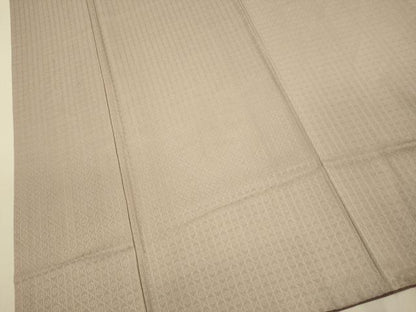 平和屋着物●江戸小紋　毛万筋　煤竹色×白茶色　反端付き　正絹　逸品　DABJ6923du
