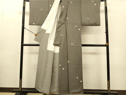 平和屋着物●上質な小紋　舞花文　正絹　逸品　DABJ6925du