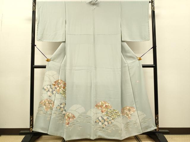 平和屋着物●豪華色留袖　作家物　駒刺繍　宝尽くし花文　金彩　正絹　逸品　DABJ6929du
