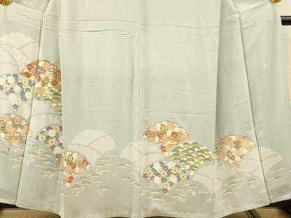 平和屋着物●豪華色留袖　作家物　駒刺繍　宝尽くし花文　金彩　正絹　逸品　DABJ6929du