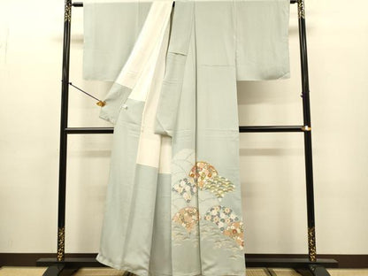 平和屋着物●豪華色留袖　作家物　駒刺繍　宝尽くし花文　金彩　正絹　逸品　DABJ6929du