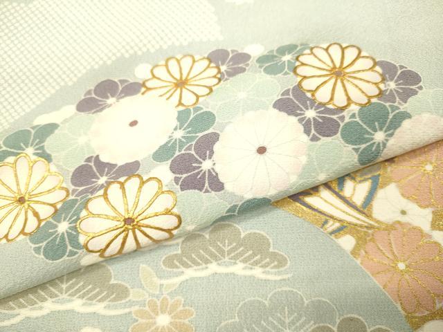 平和屋着物●豪華色留袖　作家物　駒刺繍　宝尽くし花文　金彩　正絹　逸品　DABJ6929du