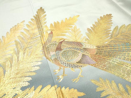 平和屋着物▼豪華色留袖　螺鈿　群鳥　暈し染　金彩　正絹　逸品　DABJ7001fe