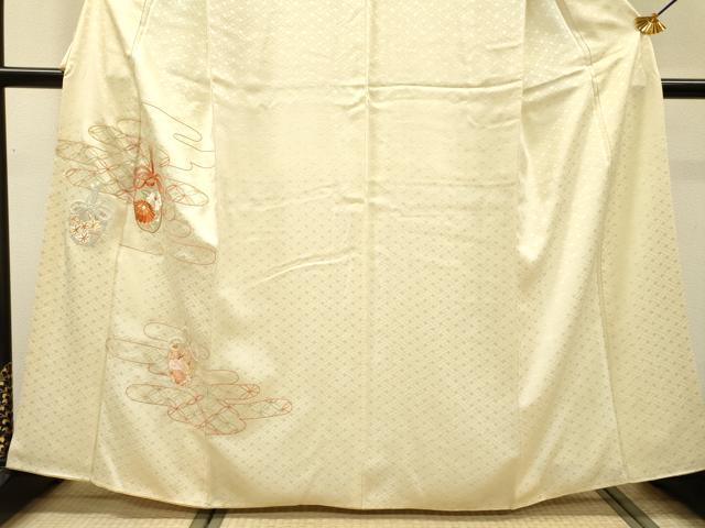 平和屋着物▼中国三大刺繍　相良刺繍　総刺繍　訪問着　駒刺繍　霞仕覆花文　金銀糸　正絹　逸品　未使用　DABJ7011fe