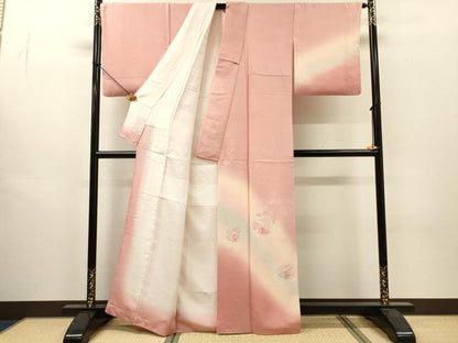 平和屋着物▼中国三大刺繍　スワトウ刺繍　汕頭刺繍　総刺繍　訪問着　雪輪花文　暈し染　正絹　逸品　DABJ7013fe