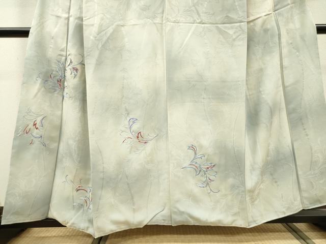 平和屋着物▼訪問着　総刺繍　唐草文　暈し染　正絹　逸品　DABJ7016fe