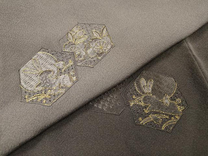 平和屋着物▼中国三大刺繍　スワトウ刺繍　汕頭刺繍　総刺繍　訪問着　跳兎　暈し染　金糸　正絹　逸品　DABJ7030fe