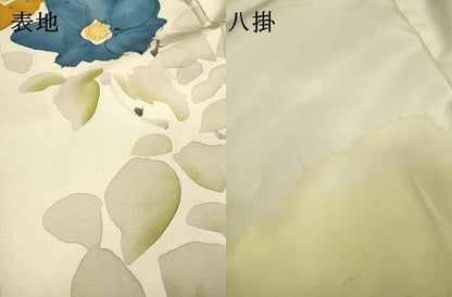 平和屋着物▼上質な小紋　手描き　草花　正絹　逸品　DABJ7041fe