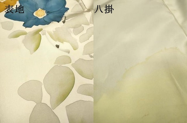 平和屋着物▼上質な小紋　手描き　草花　正絹　逸品　DABJ7041fe