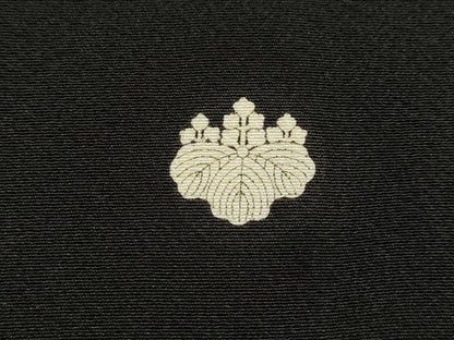 平和屋着物▼豪華黒留袖　総刺繍　渡り橋花文　銀糸　正絹　逸品　DABJ7042fe