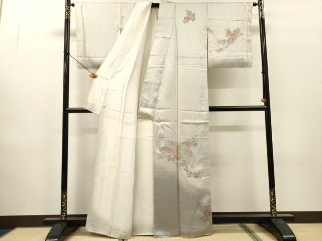 平和屋着物▼中国三大刺繍　スワトウ刺繍　汕頭刺繍　相良刺繍　総刺繍　訪問着　地紙飛鶴花文　正絹　逸品　DABJ7044fe