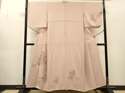 平和屋着物▼中国三大刺繍　スワトウ刺繍　汕頭刺繍　相良刺繍　総刺繍　訪問着　花車文　正絹　逸品　DABJ7047fe
