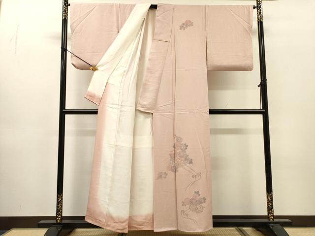 平和屋着物▼中国三大刺繍　スワトウ刺繍　汕頭刺繍　相良刺繍　総刺繍　訪問着　花車文　正絹　逸品　DABJ7047fe